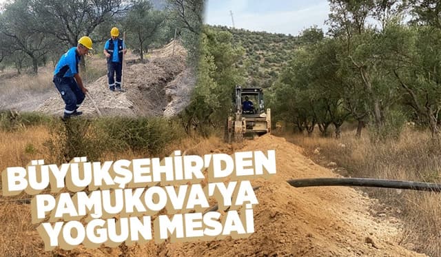 Pamukova'nın altyapısına yoğun mesai