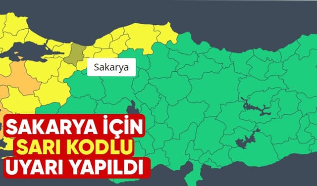 Sakaryada kuvvetli yağış bekleniyor