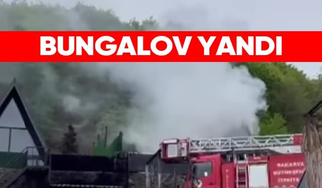 Sapanca'da bungalov yandı
