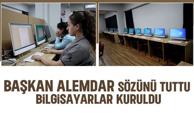 Büyükşehirden Sakallıoğlu Anadolu Lisesi’ne bilgisayar desteği