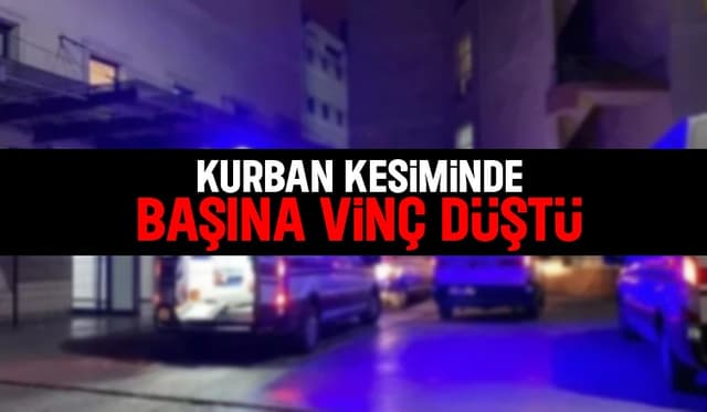 Kurban kesiminde feci olay