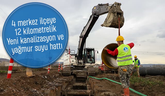 Sakarya'nın merkez ilçelerine yeni kanalizasyon ve yağmur suyu hattı
