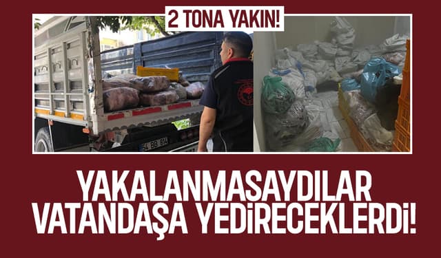 Depodan 2 tona yakın kaçak et ve süt ürünleri ele geçirildi