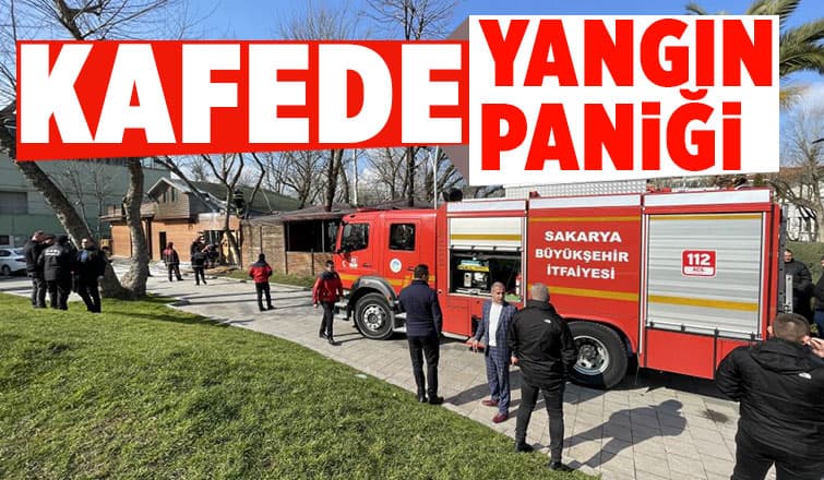 Kafede çıkan yangın itfaiye ekiplerince söndürüldü