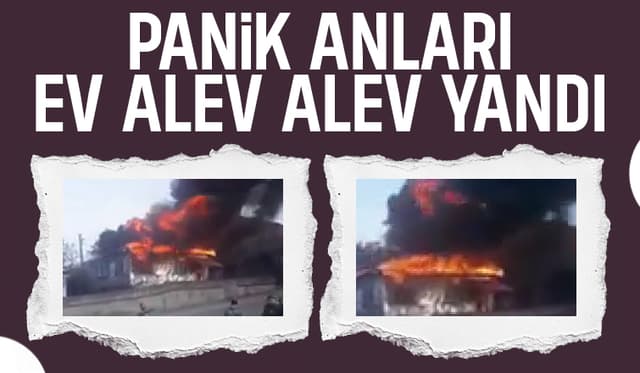 Ev alevlere teslim oldu