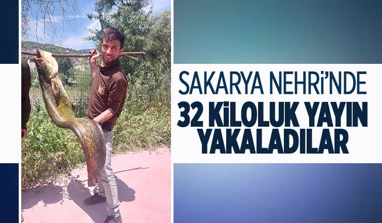 32 kiloluk yayın balığı yakaladılar