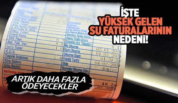 Mahalleye dönüşen yerlerin su faturalarında yeni dönem