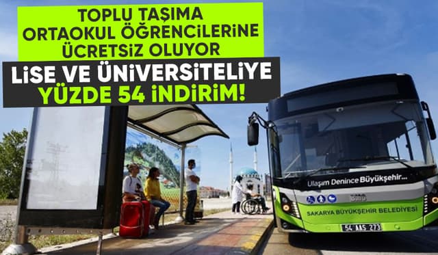 Belediye otobüslerinde lise ve üniversite öğrencilerine yüzde 54 indirim