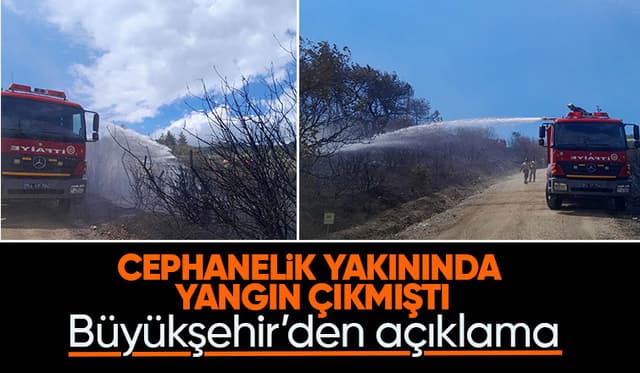 Cephanelik yakınındaki yangında son durum
