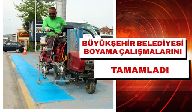 Büyükşehir 3 farklı noktada boyama işlemlerini tamamladı