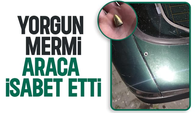 Akyazı’da havaya sıkılan kurşun bir araca denk geldi.