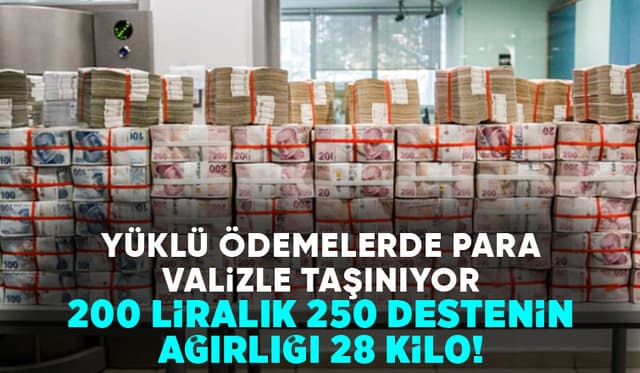 Nakit para artık valizle taşınacak hale geldi