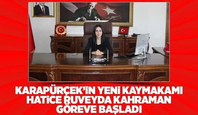 Karapürçek'in Yeni Kadın Kaymakamı Göreve Başladı 