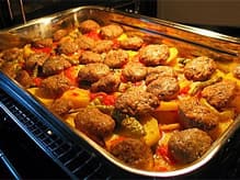 Fırında Patatesli Köfte