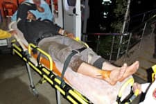 Hızlı tren inşaatında ayağına 25 santimetrelik çivi saplandı