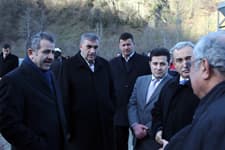 Vali Büyük ve Toçoğlu, Ballıkaya Barajı'nda incelemede bulundu
