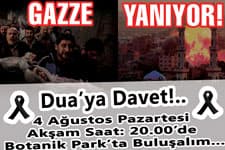 Ferizli'de eller Gazze için duaya kalkacak