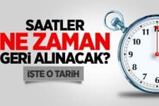 Saatler ne zaman geri alınacak?