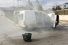 Para nakil aracı yandı