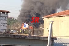 TEDAŞ'ın yanında korkutan yangın