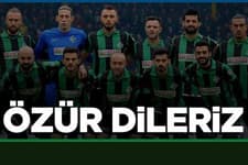Sakaryaspor yönetimi özür diledi