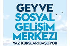 Geyve SGMde yaz kursu kayıtları başlıyor