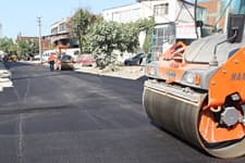Modern Sanayide asfalt işlemi tamam