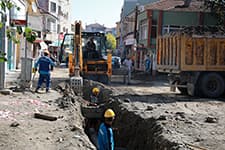 Atatürk Caddesinin içmesuyu altyapısı yenileniyor