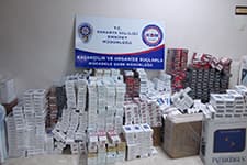 Kargo aracından 13 bin 325 paket kaçak sigara çıktı