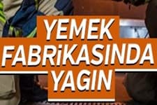 Yemek fabrikasında yangın