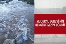 Mudurnu Deresi kırmızıya döndü!