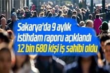 Sakarya'da 9 aylık istihdam raporu açıklandı