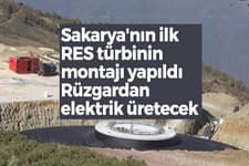 İlk RES türbinin montajı yapıldı
