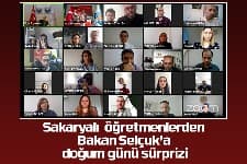 Bakan Selçuk'a doğum günü sürprizi yaptılar