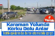 Karaman yolunda kaza: 2 yaralı