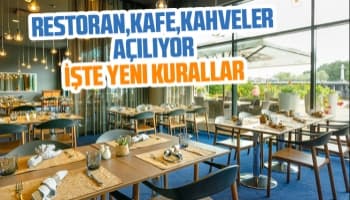 Restoran lokanta ve kafeler açılıyor
