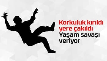 Yere çakıldı, yaşam savaşı veriyor