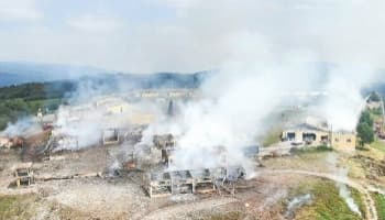 Patlamayan ürünler kontrollü imha ediliyor