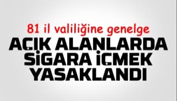 Cadde ve sokaklarda sigara içmek yasaklandı