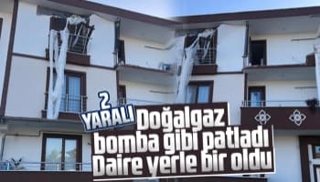 Doğalgaz bomba gibi patladı; daire yerle bir oldu