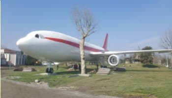 Kent Park'taki uçak boyandı
