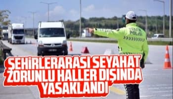 Şehirlerarası seyahate yasak geldi. Nakliyat gibi hizmetler devam edecek.