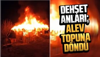 Karasu'da alev topuna dönen iki katlı bina küle döndü