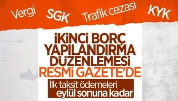 Vergi ve borç yapılandırması Resmi Gazete'de yayınlandı