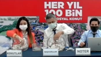 TOKİ Korucuk konutları için kura çekimi yapıldı