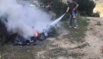 Acelle Yaylasında Yangın Son Anda Söndürüldü