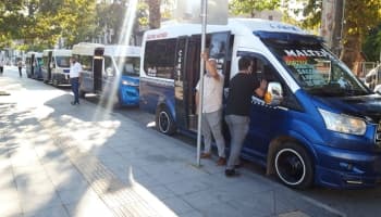 Minibüsçüler kazan kaldırdı