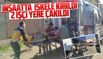 İnşaatta iskele kırıldı: 2 yaralı