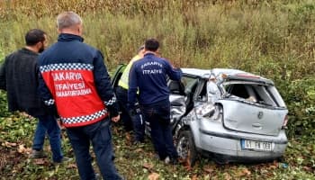 Karasu çevre yolunda kaza: 2 yaralı