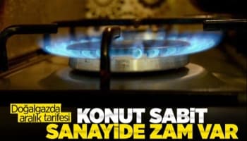 Doğalgazda aralık tarifesinde sanayi ve ticari kuruluşlara zam geldi